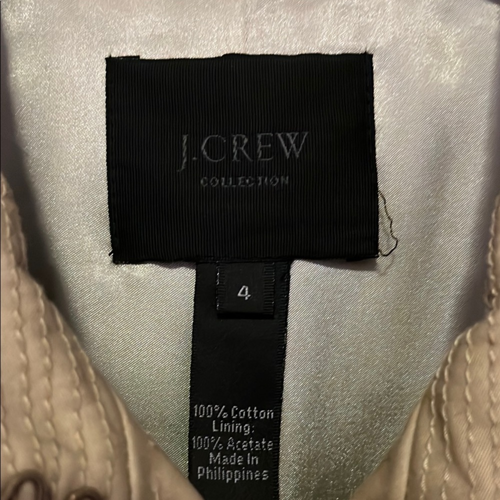J. Crew Classic Khaki Double-Breasted Trench Coat - Picture 2 of 5